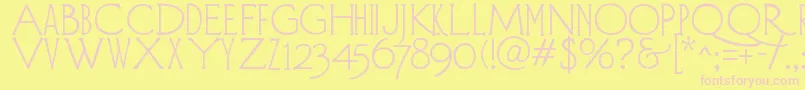 Diehld Font – Pink Fonts on Yellow Background