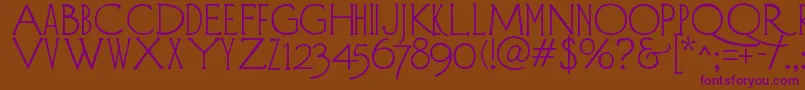 Diehld Font – Purple Fonts on Brown Background