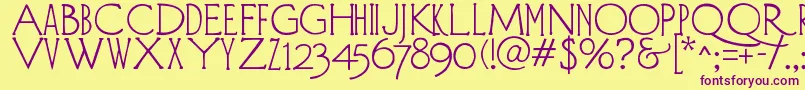 Diehld Font – Purple Fonts on Yellow Background