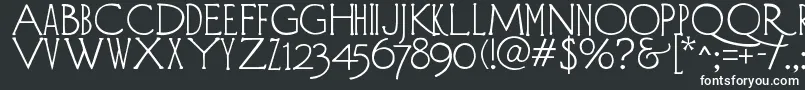 Diehld-fontti – valkoiset fontit mustalla taustalla