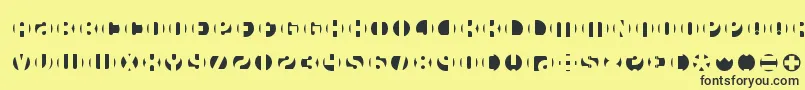 Dblayer4 Font – Black Fonts on Yellow Background
