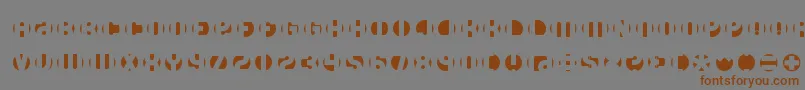 Dblayer4-Schriftart – Braune Schriften auf grauem Hintergrund