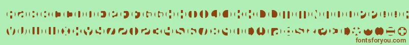 Dblayer4 Font – Brown Fonts on Green Background