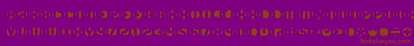 Dblayer4 Font – Brown Fonts on Purple Background