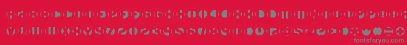 Dblayer4 Font – Gray Fonts on Red Background