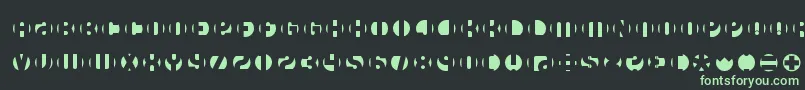 Dblayer4 Font – Green Fonts on Black Background
