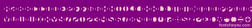 Dblayer4 Font – Pink Fonts on Purple Background