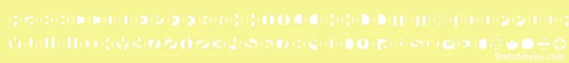Dblayer4 Font – White Fonts on Yellow Background