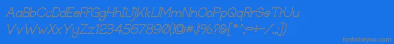Techiigm-Schriftart – Graue Schriften auf blauem Hintergrund