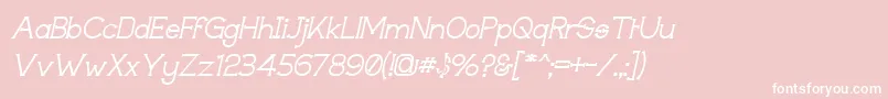 フォントTechiigm – ピンクの背景に白い文字