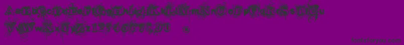 Vtks Revolt Font – Black Fonts on Purple Background