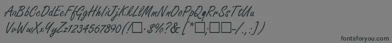 FondiaRegular Font – Black Fonts on Gray Background
