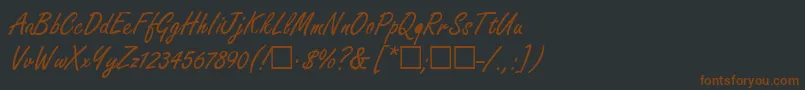 FondiaRegular Font – Brown Fonts on Black Background