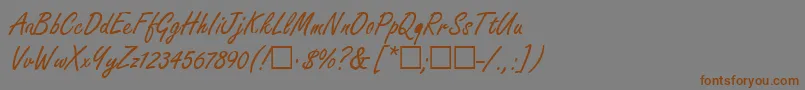 FondiaRegular Font – Brown Fonts on Gray Background