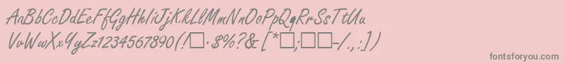 FondiaRegular Font – Gray Fonts on Pink Background