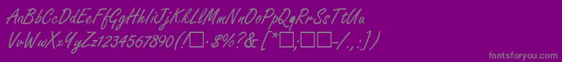 FondiaRegular Font – Gray Fonts on Purple Background