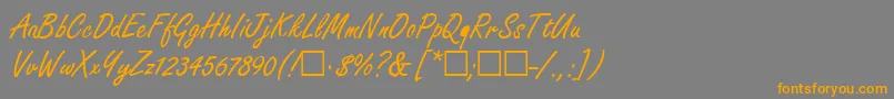 FondiaRegular Font – Orange Fonts on Gray Background