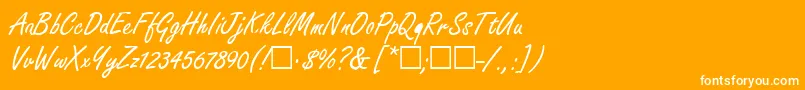 FondiaRegular Font – White Fonts on Orange Background