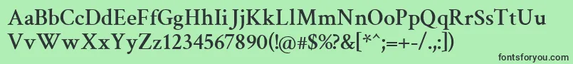 CrimsonSemibold-Schriftart – Schwarze Schriften auf grünem Hintergrund