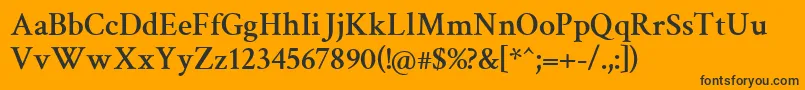 CrimsonSemibold-Schriftart – Schwarze Schriften auf orangefarbenem Hintergrund