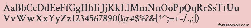 CrimsonSemibold-Schriftart – Schwarze Schriften auf rosa Hintergrund