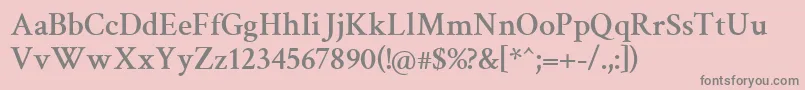 CrimsonSemibold Font – Gray Fonts on Pink Background