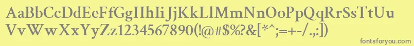 CrimsonSemibold Font – Gray Fonts on Yellow Background