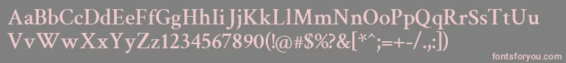 CrimsonSemibold Font – Pink Fonts on Gray Background