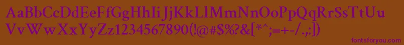 Шрифт CrimsonSemibold – фиолетовые шрифты на коричневом фоне