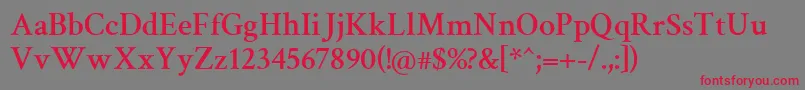 CrimsonSemibold Font – Red Fonts on Gray Background