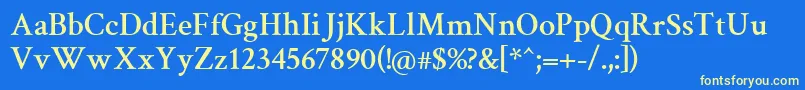 CrimsonSemibold Font – Yellow Fonts on Blue Background