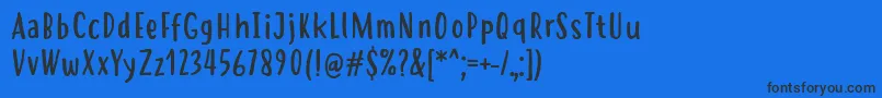 Police HastolerRegular – polices noires sur fond bleu
