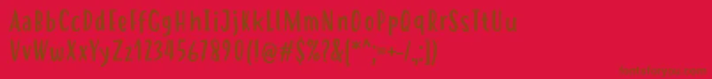 HastolerRegular Font – Brown Fonts on Red Background