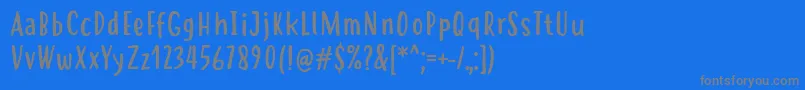 fuente HastolerRegular – Fuentes Grises Sobre Fondo Azul