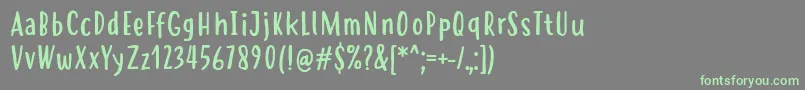 HastolerRegular Font – Green Fonts on Gray Background