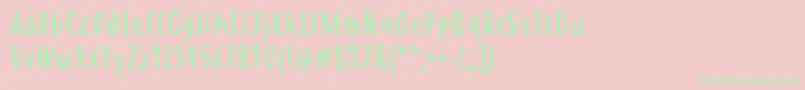 HastolerRegular Font – Green Fonts on Pink Background