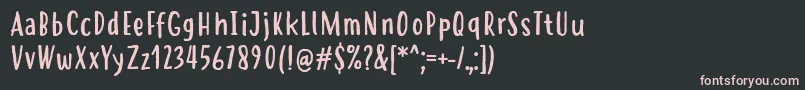 Шрифт HastolerRegular – розовые шрифты на чёрном фоне