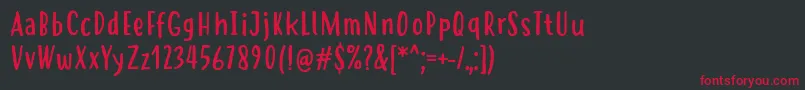 HastolerRegular Font – Red Fonts on Black Background