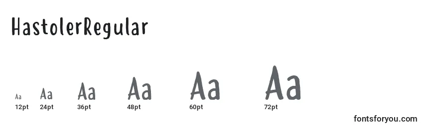 HastolerRegular Font Sizes