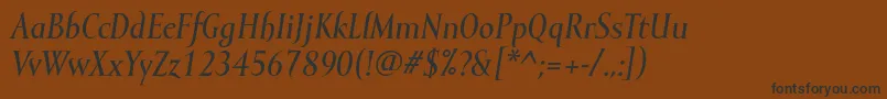 MramormediumItalic Font – Black Fonts on Brown Background