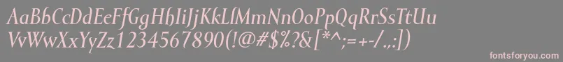 MramormediumItalic Font – Pink Fonts on Gray Background