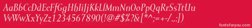 fuente MramormediumItalic – Fuentes Rosadas Sobre Fondo Rojo