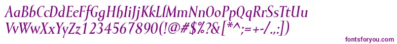 MramormediumItalic Font – Purple Fonts on White Background