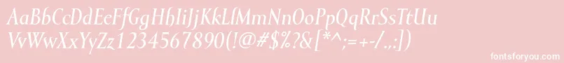 MramormediumItalic Font – White Fonts on Pink Background