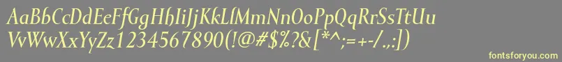 MramormediumItalic Font – Yellow Fonts on Gray Background