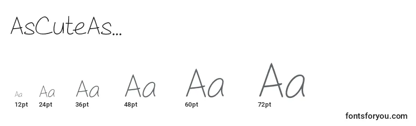 AsCuteAs... Font Sizes