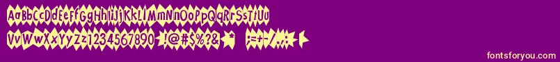 KaBlamo Font – Yellow Fonts on Purple Background