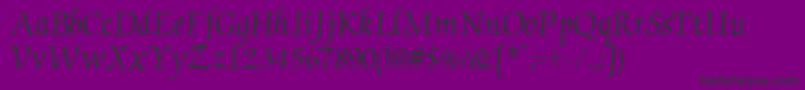 ChanceryRegular Font – Black Fonts on Purple Background