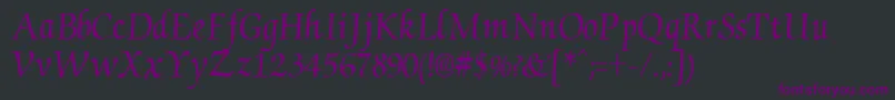 ChanceryRegular Font – Purple Fonts on Black Background