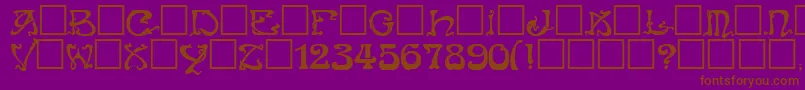 Artnouveau Font – Brown Fonts on Purple Background